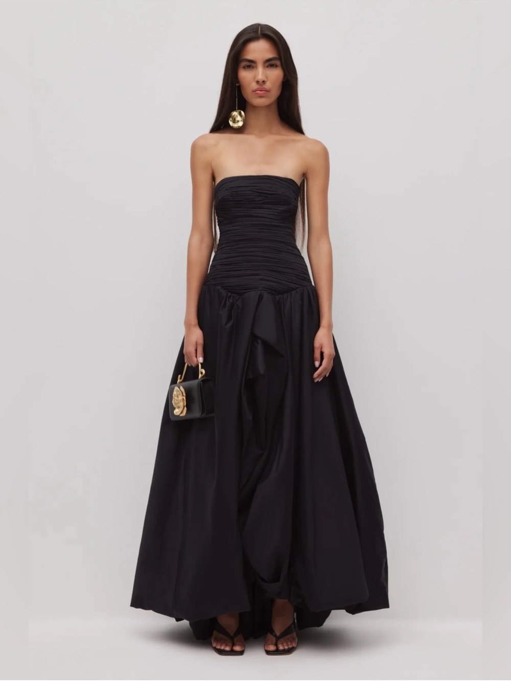 NWT! AJE VIOLETTE BUBBLE HEM MAXI DRESS